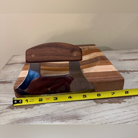 Quality USA Multi Wood Ulu Knife Cutting Chopping Bowl Board - Picture 6 of 7